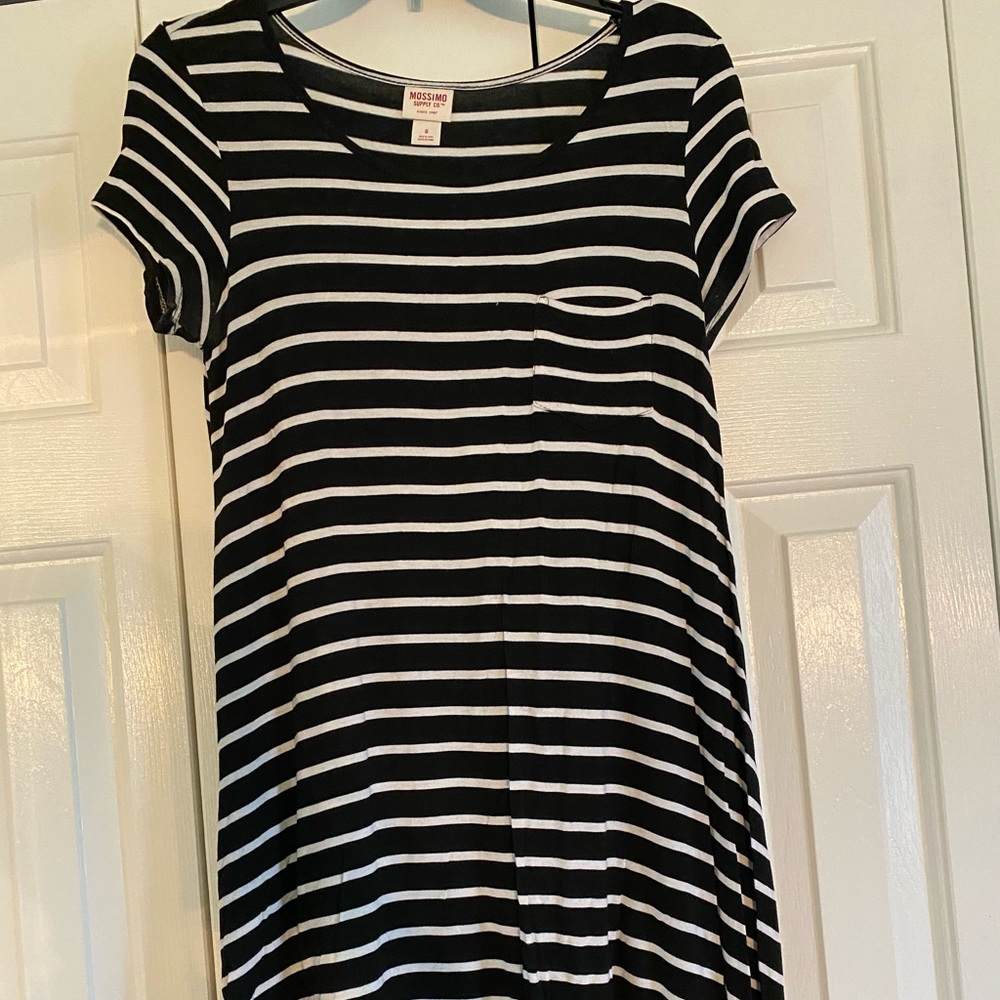 small mossimo black/white stripe dress